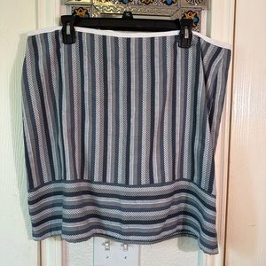 COPY - LOFT Blue Herringbone Striped Mini Skirt